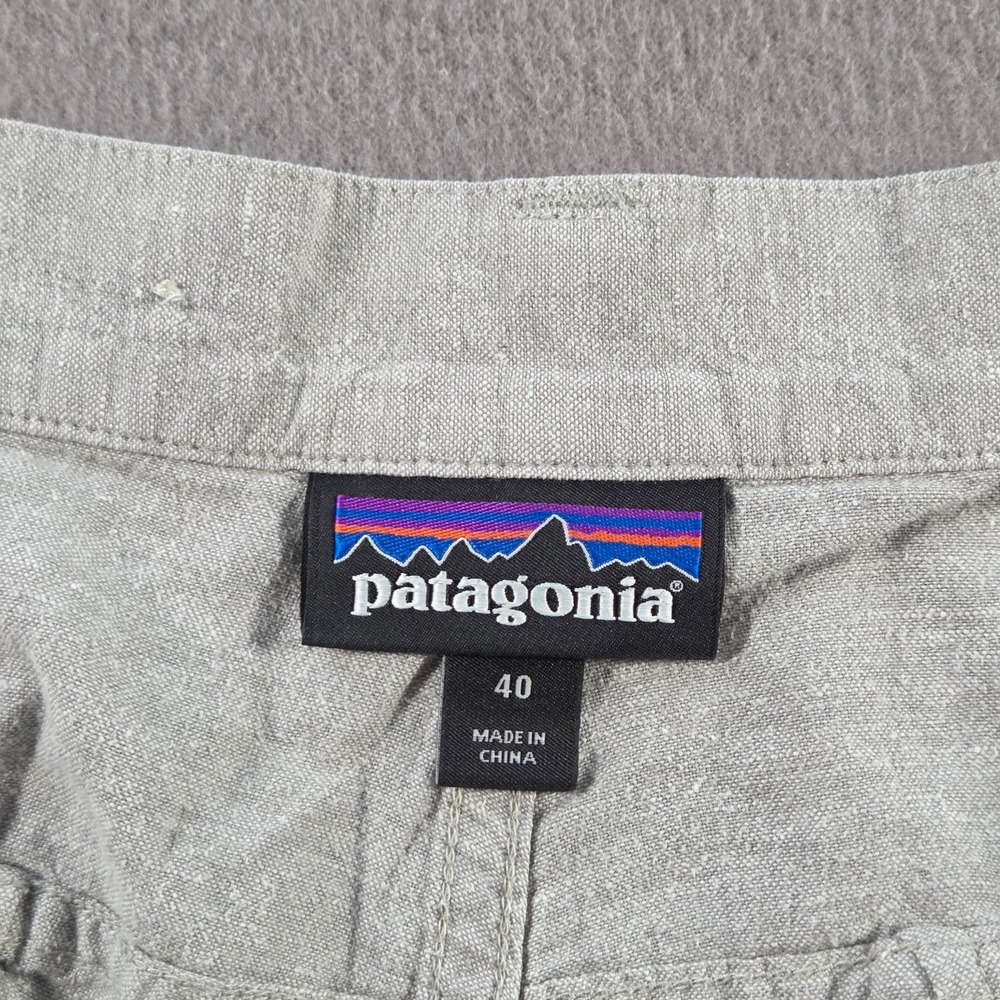 Patagonia Shorts Mens 40 Grey Hemp Organic Cotton Back Step Lightweight 9" - Picture 4 of 6